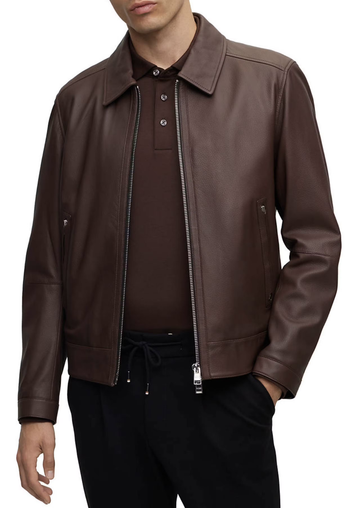 Men's Brown Biker Leather Jacket