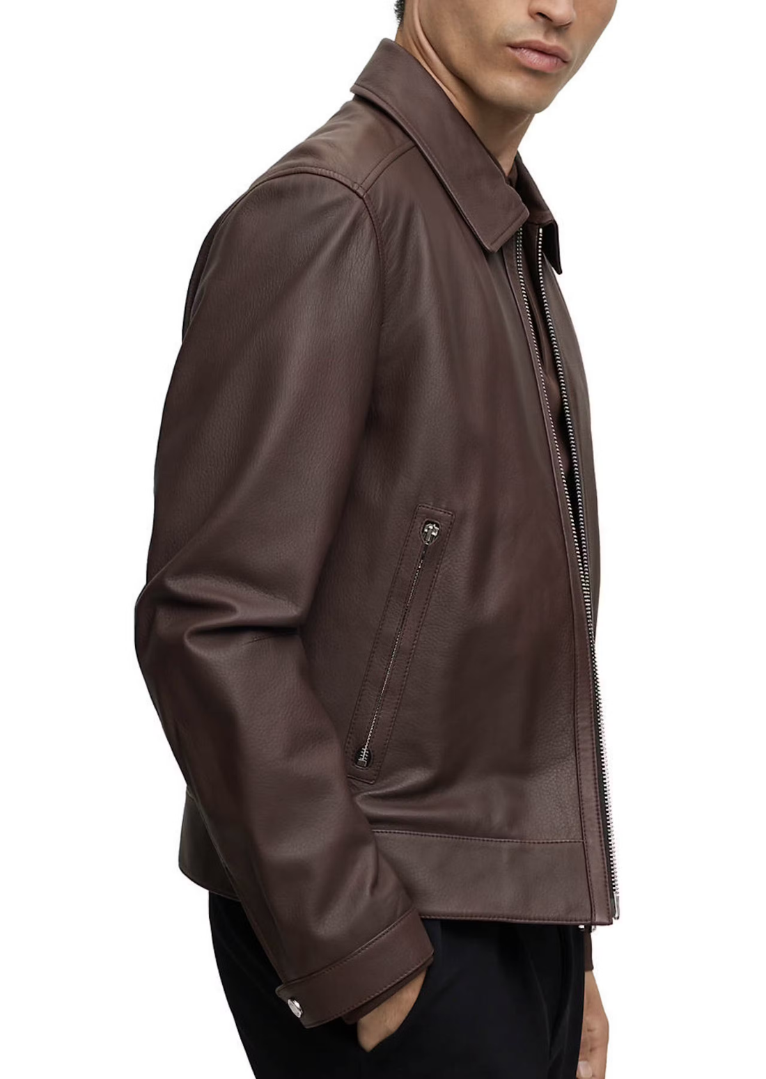 Men's Brown Biker Leather Jacket