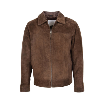 Men's Brown Suede Leather Jacket