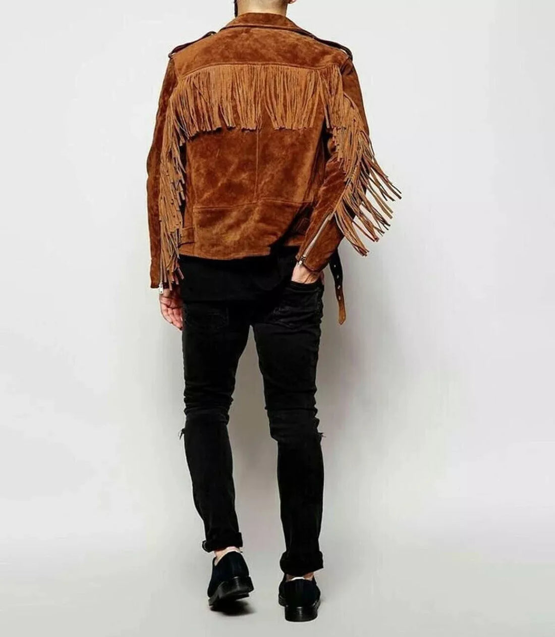 Men's Brown Suede Leather jacket