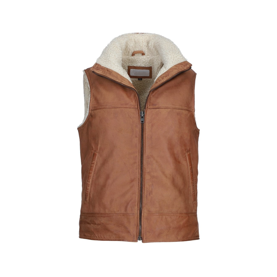 Men's Brown Leather Vest