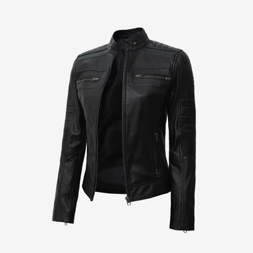 Women's Black Leather Jacket