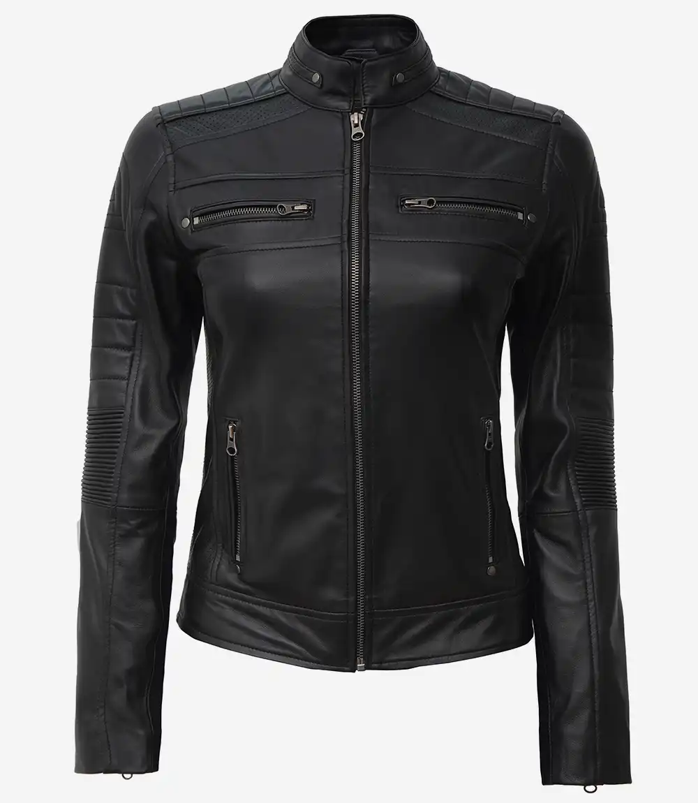 Women's Black Leather Jacket