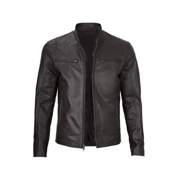Men's Brown Biker Leather Jacket