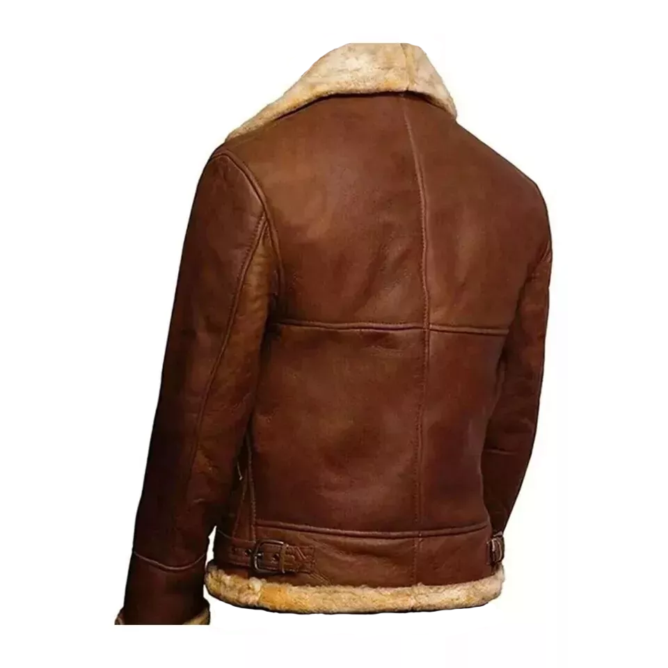 Men's Brown Bomber Leather Jacket