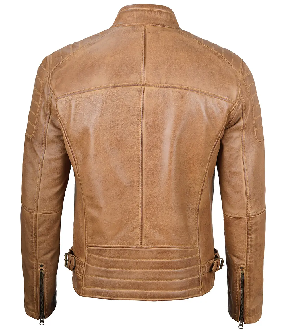 Men's Brown Biker Leather Jacket