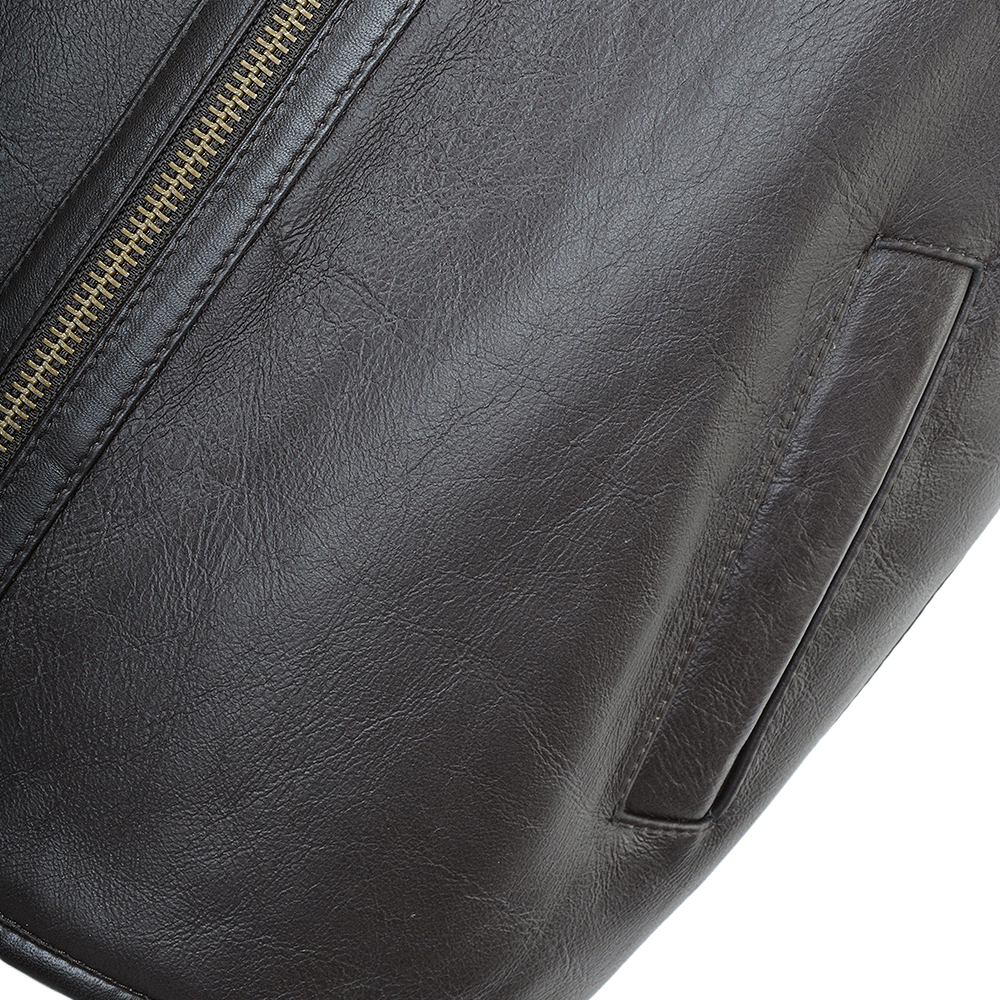 Men's Black Fur Collar Vest