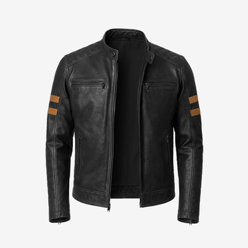 Men's Black Biker Leather Jacket