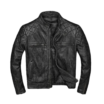 Men's Black Biker Leather Jacket