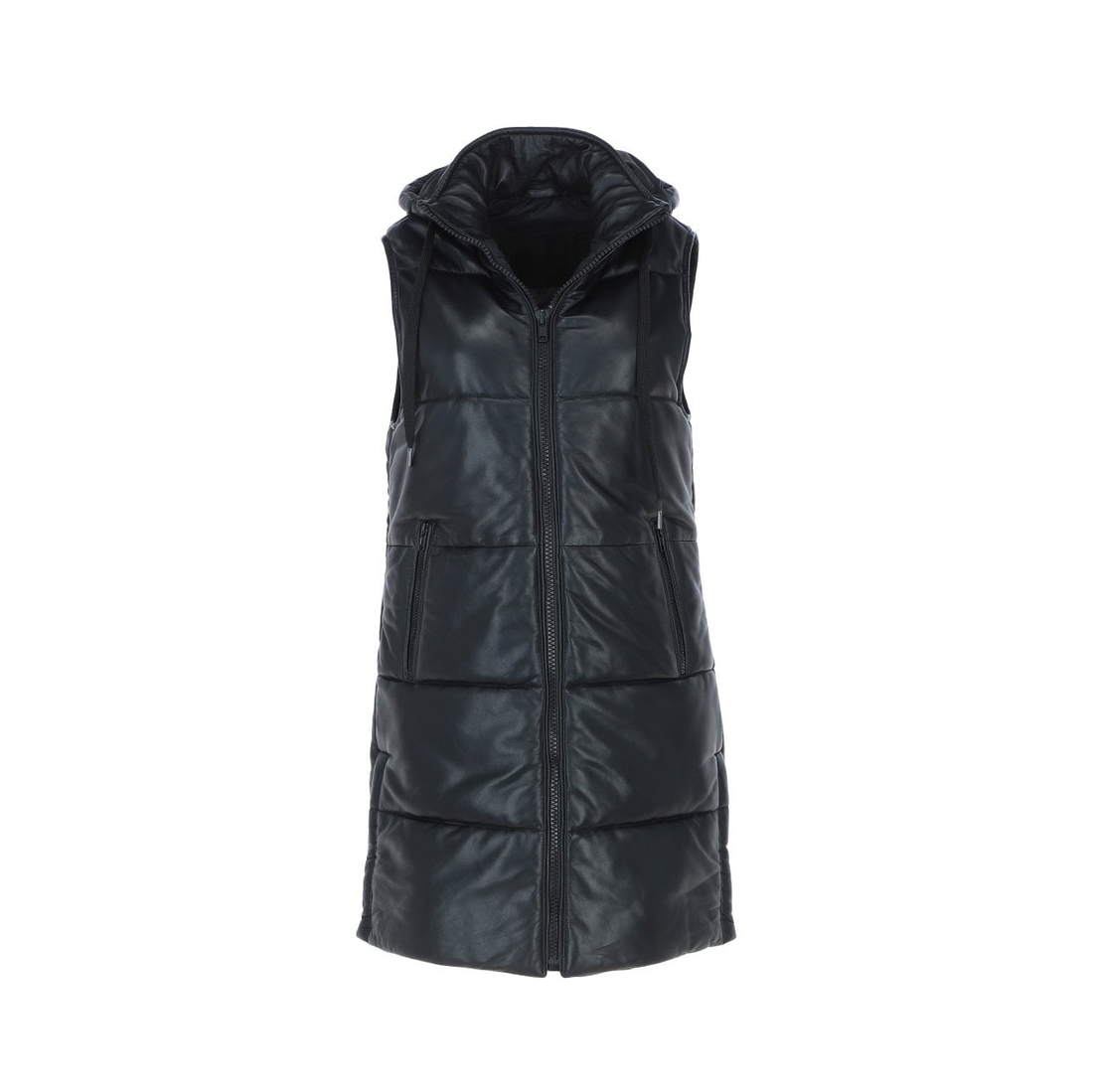 Women's Black Hooded Puffer Coat