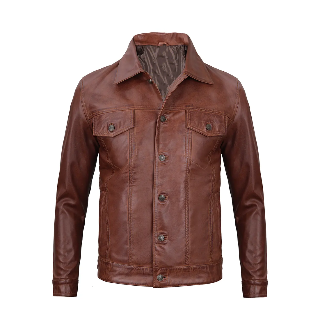 Men's Brown Leather Jacket