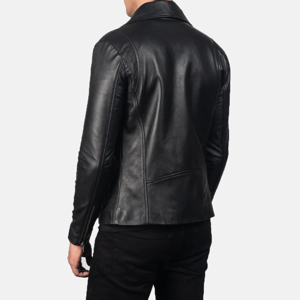 Men's Black Biker Leather Jacket