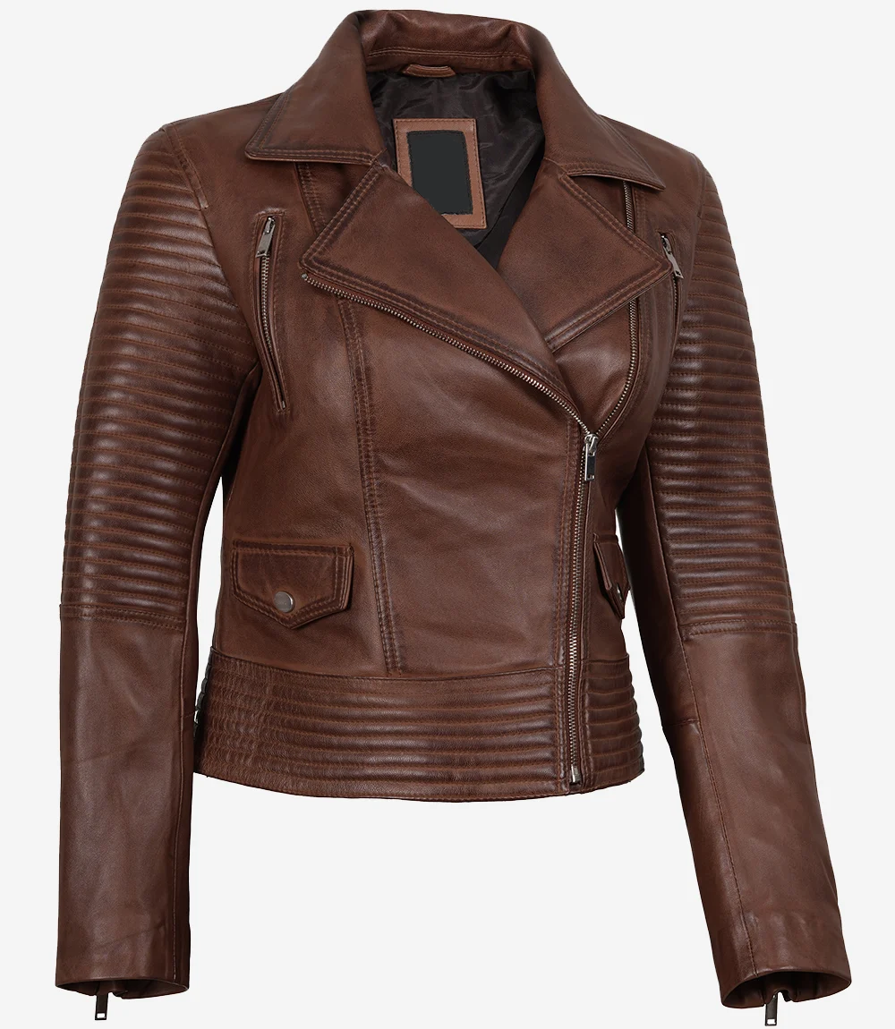 Women's Brown Vintage Leather Jacket