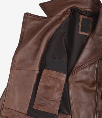 Women's Brown Vintage Leather Jacket
