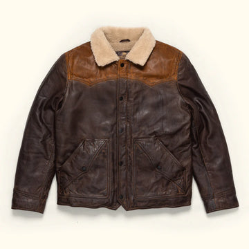 Men's Brown Sheepskin Shearling Leather Jacket