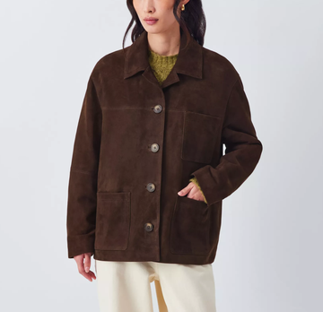Women's Brown Suede Leather Jacket
