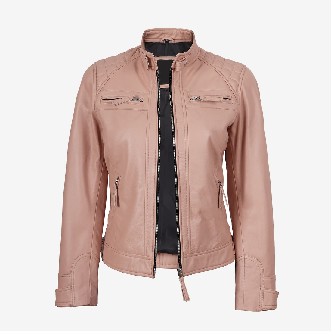 Women's Pink Leather Jacket