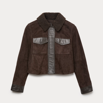 Women's Brown Suede Leather Jacket