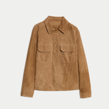 Women's Brown Suede Leather Jacket