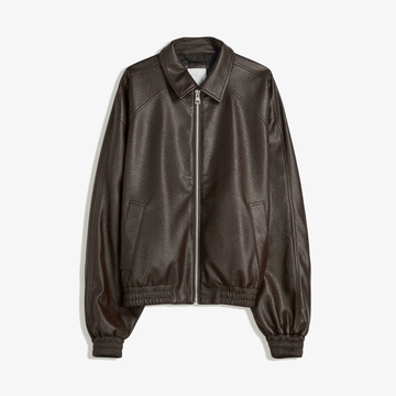 Men's Brown Oversized Leather Jacket