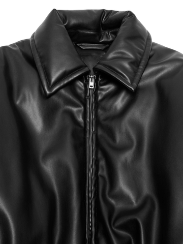 Women's Black Puffer Bomber Jacket
