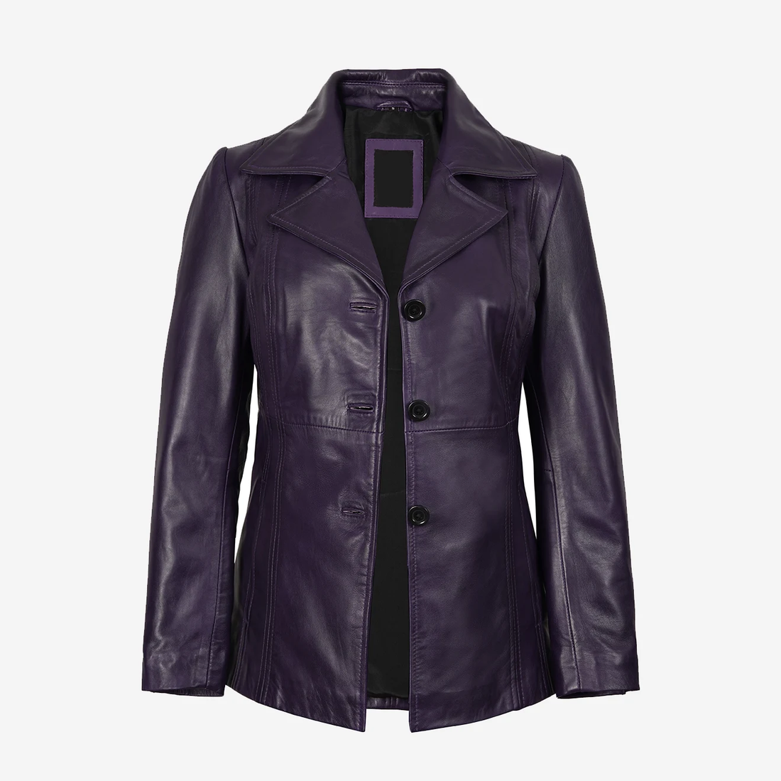 Women's Purple Trench Long Coat