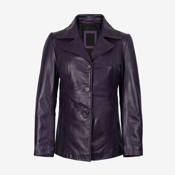 Women's Purple Trench Long Coat